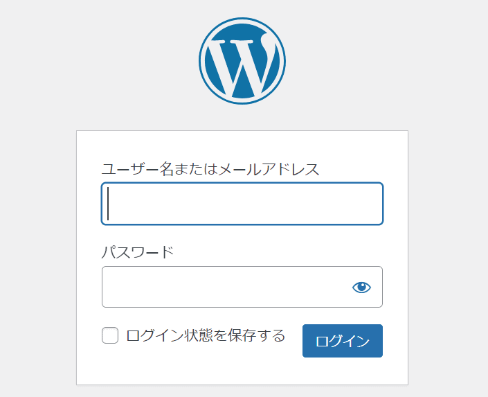 WordPressログイン画面